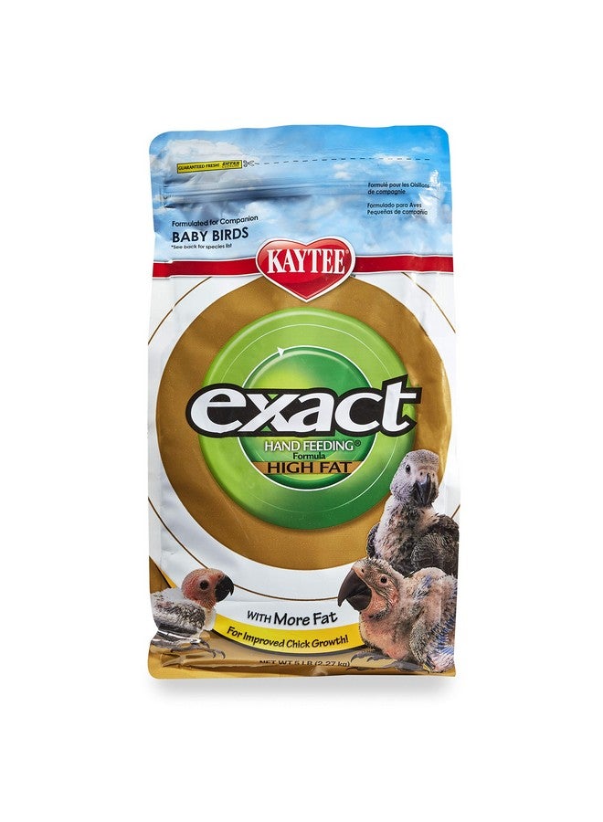 Kaytee Exact Hand Feeding High Fat Formula Pet Bird Baby Food For Parrots, Parakeets, Lovebirds, Cockatiels, Conures, Cockatoos, and Macaws, 5 Pound - Image 1