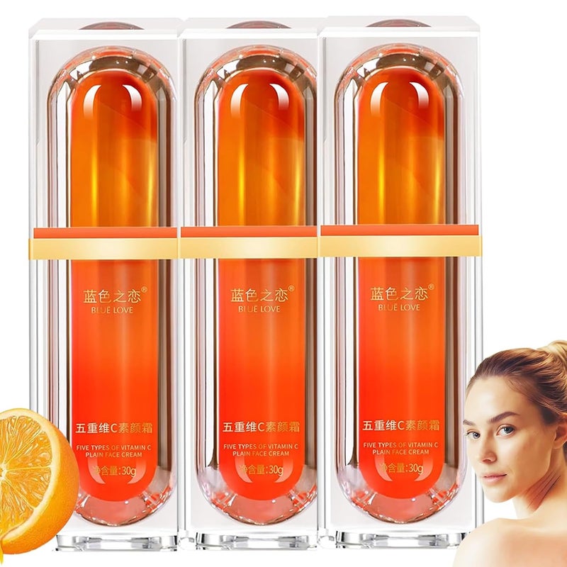 BLUE LOVE BLUE LOVE 3PCS Vitamin C Tone Up Cream Set Quick Makeup Moisturizer for Radiant Skin Natural Skincare for All Skin Types  Daily Use 