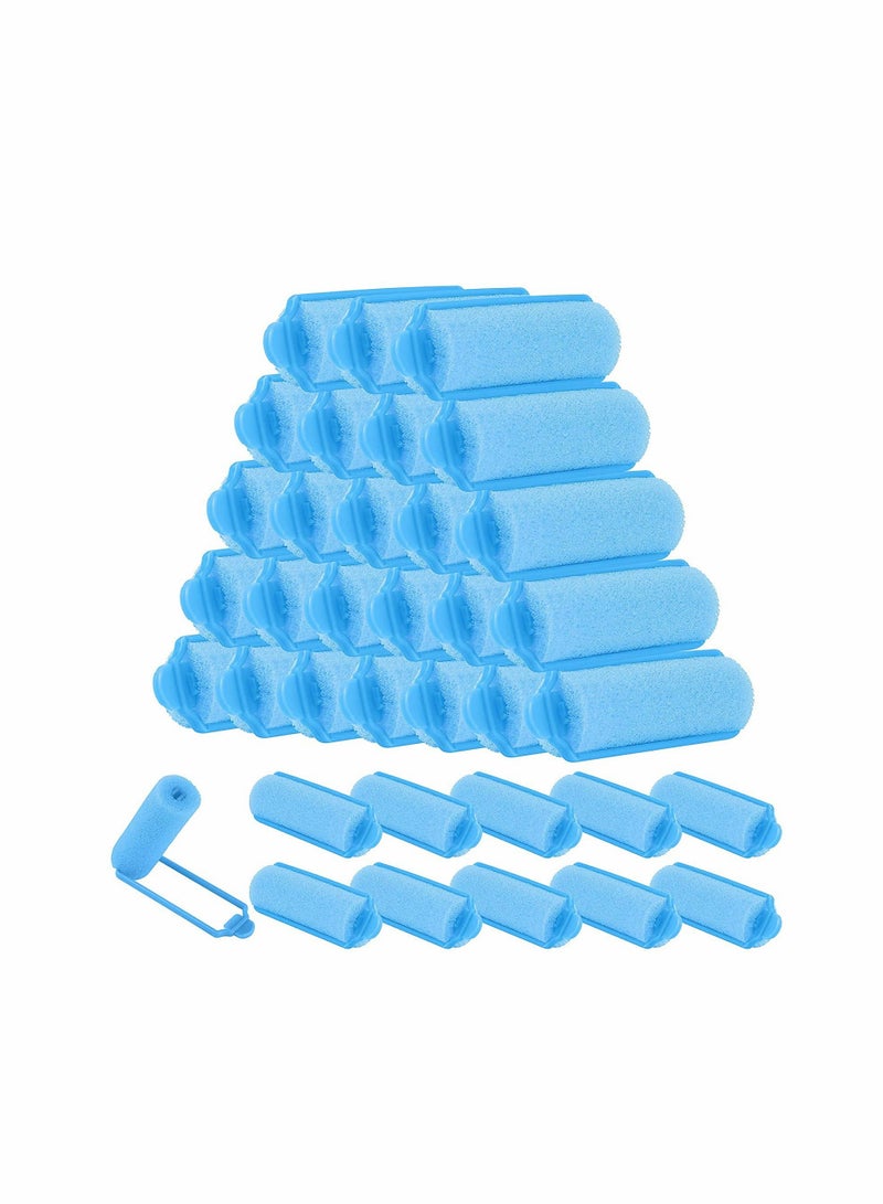 KASTWAVE 36 Pieces Foam Sponge Hair Rollers 20 mm Mini Styling Curlers Flexible with Storage Bag Soft Sleeping for Adults and Kids - Image 1