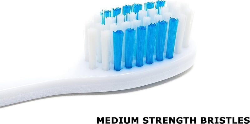 Lingito Travel Toothbrush, On The Go Folding Feature, Medium Bristle Brushes (3 Pack Medium-Multicolor) - Image 3