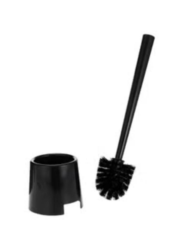 Black Toilet Brush Cleaner and Holder Set with Scrubbing Wand and Storage Caddy for Effortless Bathroom Cleaning - Durable, Stylish, and Hygienic Toilet Bowl Cleaner Brush, Height: 36.5 cm (14 3/8 ") - Image 1
