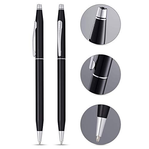 Cross Classic Century Refillable Gel Ink Rollerball Pen, Fine Rollerball, Includes Premium Gift Box - Black Lacquer - Image 2