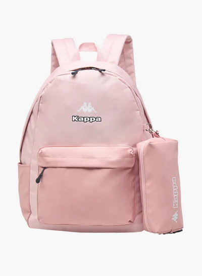 Kappa Girls Logo Print School Backpack with Pencil Pouch - 46x38x15 cm