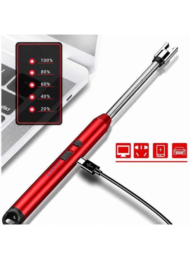 ولاعة إلكترونية طويلة بدون لهب – شحن USB – آمنة وعملية للمطبخ والرحلات - Image 4