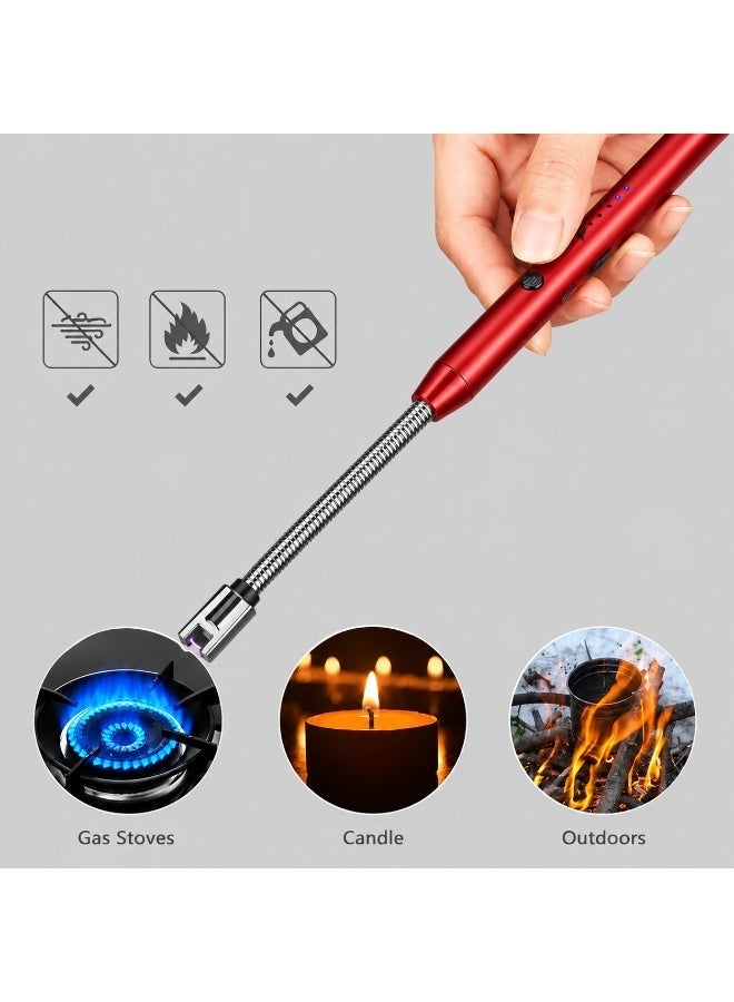 ولاعة إلكترونية طويلة بدون لهب – شحن USB – آمنة وعملية للمطبخ والرحلات - Image 3
