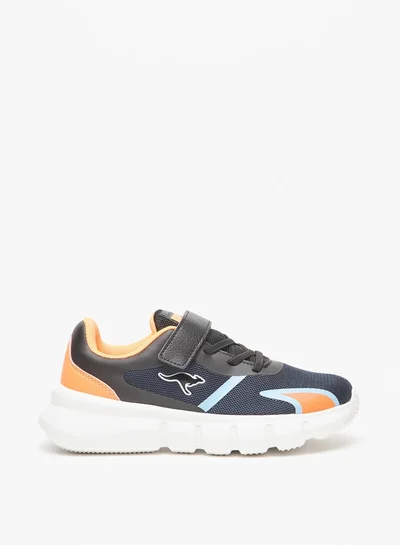 كانغاروس Boys' Textured Sports Shoes with Hook and Loop Closure