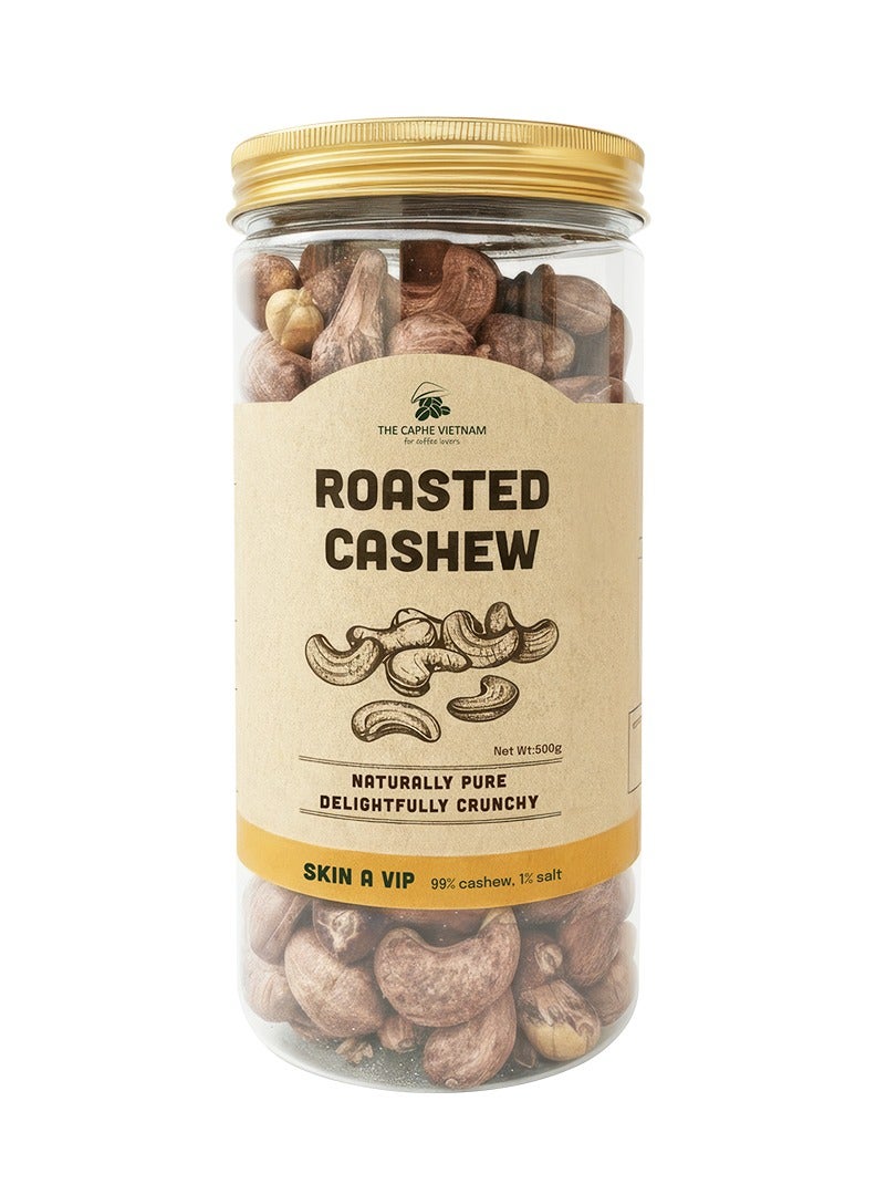 The Caphe Vietnam Premium Cashew Nuts - 1 KG | Wood-Baked, Roasted Cashew | Salted with Skin | Size A VIP | Vietnamese Cashew, Ready-to-Eat Nuts - Image 1