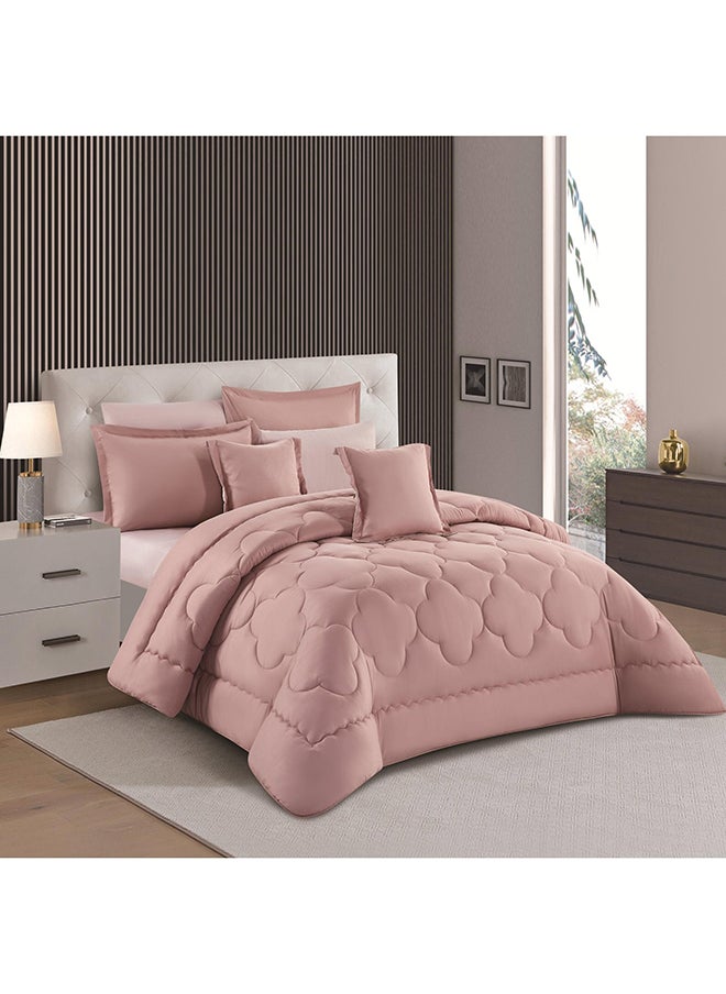 Stargold Duvet Cover Set 8 Pieces Comforter Set with Bed Skirt Quilt Cover Fitted Sheet Pillow Cover Comforter 220X240 cm King Size Mattress  - Image 1