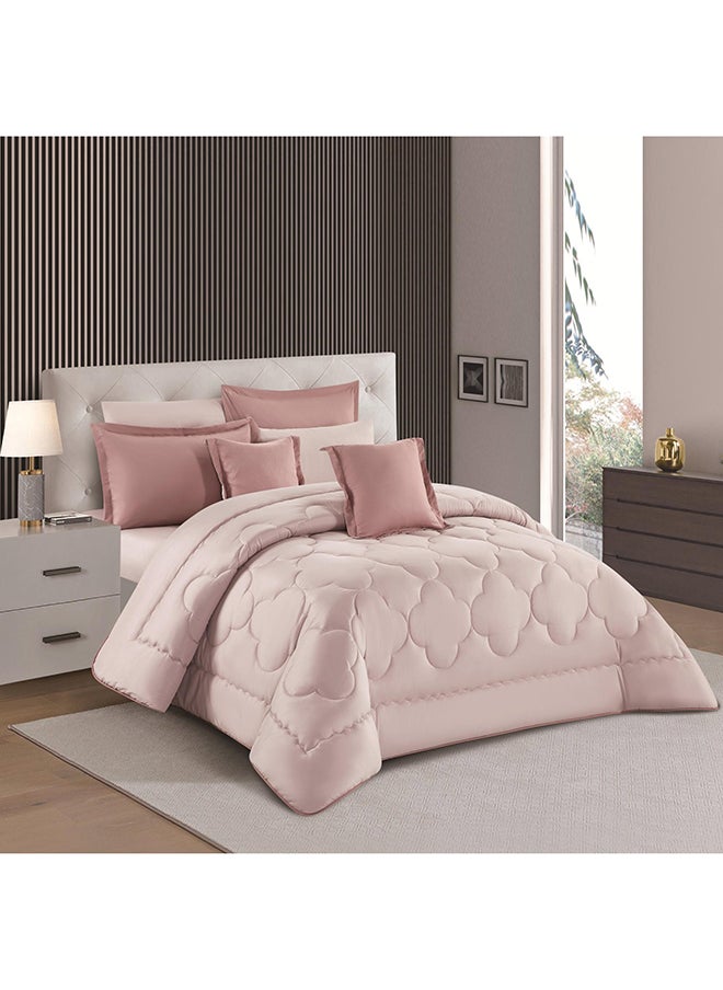 Stargold Duvet Cover Set 8 Pieces Comforter Set with Bed Skirt Quilt Cover Fitted Sheet Pillow Cover Comforter 220X240 cm King Size Mattress  - Image 2