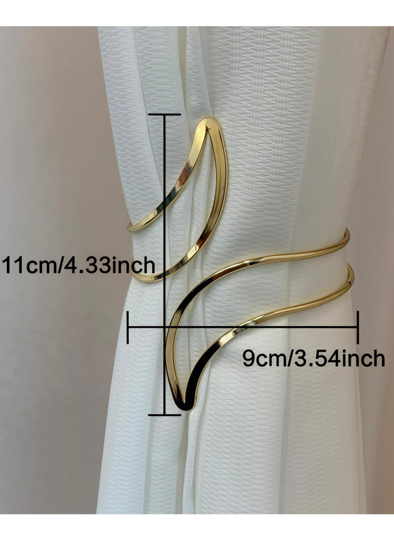 A pair of moon curtain tie straps, curtain buckles, decorative rope holders, suitable for curtains, home, bedroom, office decorative curtains  - Image 2