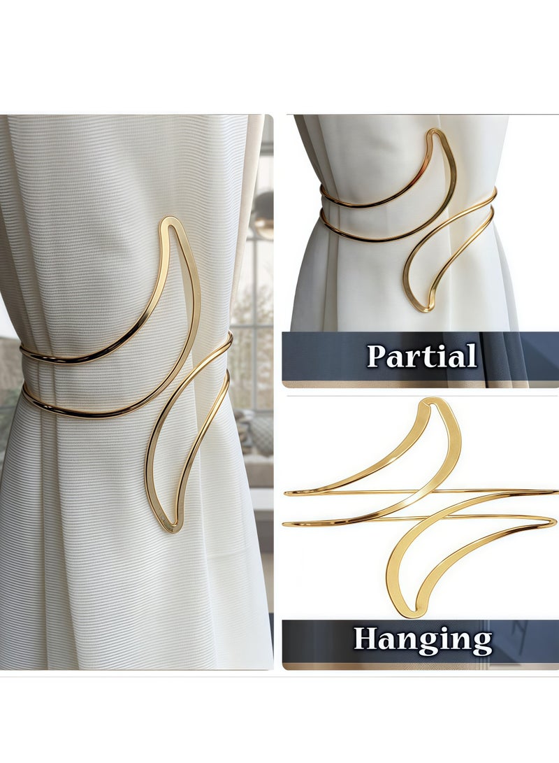A pair of moon curtain tie straps, curtain buckles, decorative rope holders, suitable for curtains, home, bedroom, office decorative curtains  - Image 4