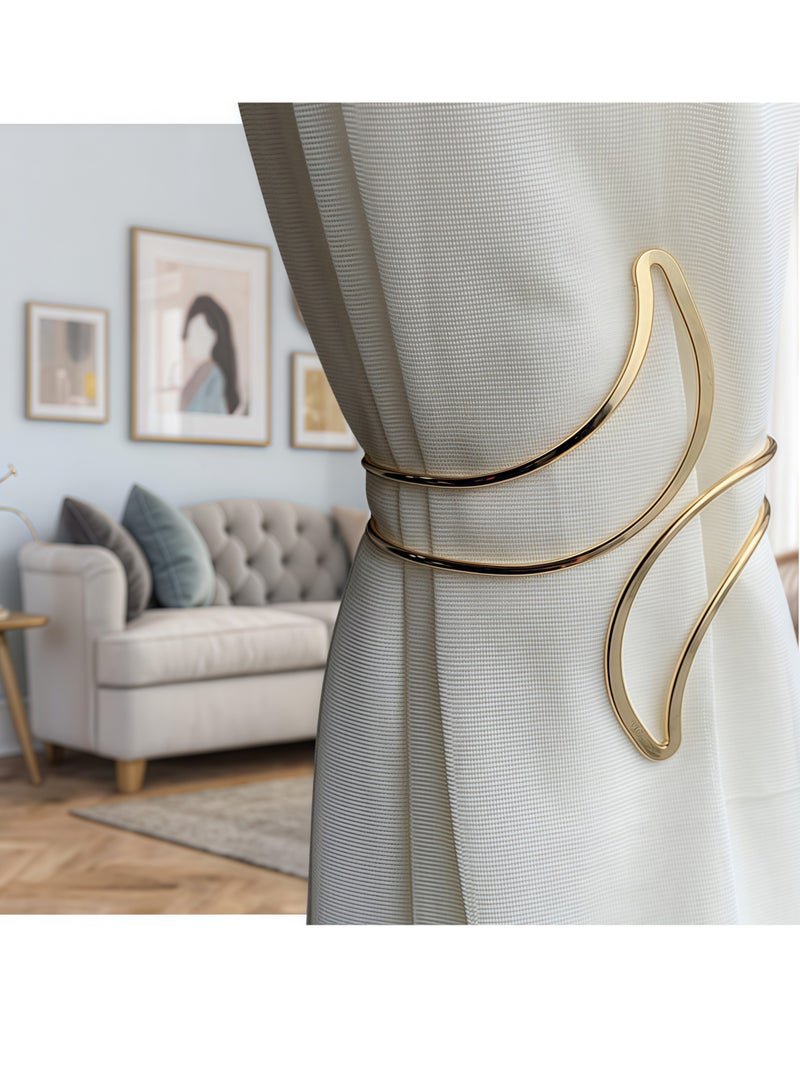 A pair of moon curtain tie straps, curtain buckles, decorative rope holders, suitable for curtains, home, bedroom, office decorative curtains  - Image 5