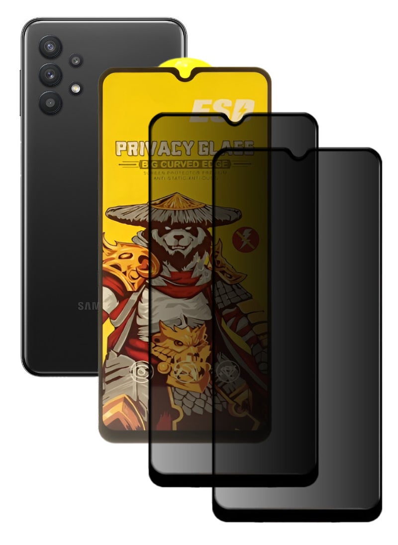 ESD 2 Pieces Tempered Dustproof Privacy Glass Screen Protector Compatible For Samsung Galaxy A32 5G - Image 1