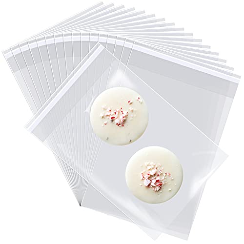 Romeda 400 Pcs Cellophane Bags, 3x5" 2.8 Mils Cookie Bags for Packaging, Small Cellophane Bags Self Adhesive, Cello Bags Small Clear Plastic Bags for Candy, Dessert, Bakery,Jewelry, Crafts - Image 1