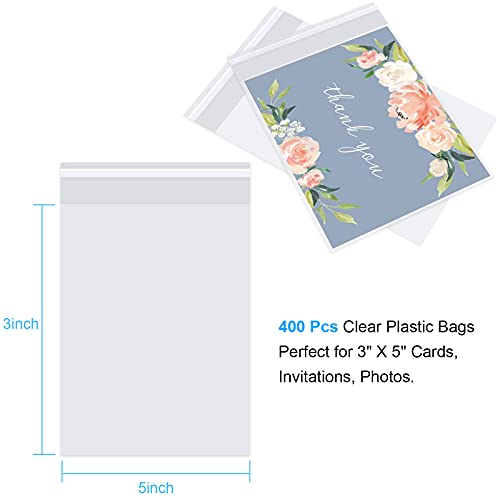 Romeda 400 Pcs Cellophane Bags, 3x5" 2.8 Mils Cookie Bags for Packaging, Small Cellophane Bags Self Adhesive, Cello Bags Small Clear Plastic Bags for Candy, Dessert, Bakery,Jewelry, Crafts - Image 2