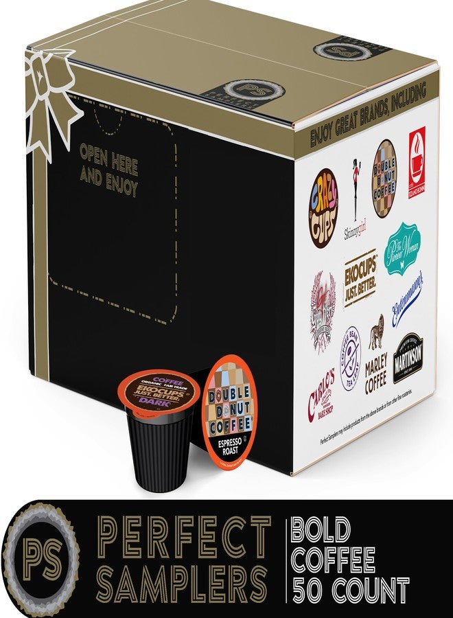Perfect Samplers كبسولات قهوة بيرفكت سامبلرز دارك روست آند فليفرز، للاستخدام الفردي، متوافقة مع ماكينات كيوريج كي كاب، تشكيلة عشاق القهوة الجريئة، 50 كبسولة - Image 2