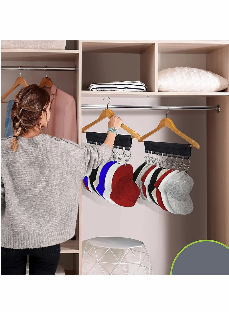 KASTWAVE - Cap Storage Rack, 10 Baseball Cap Rack Walls, Hat Rack, Cupboard Storage Box Suitable for Hangers, Replace Your Hanger With a Cap Storage Rack (2 Pieces) - Image 1