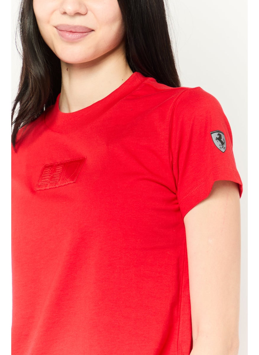 Puma x Ferrari - Women Sportswear Fit Short Sleeve Outdoor Top, Red - Image 1