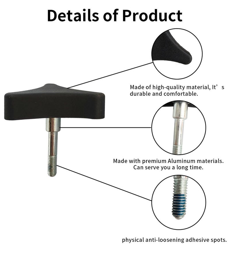 Toeloioh Knob Replacement Part Universal for Rolling Walker Rollator  Foldable Rollator  Hand propelled Walker  Aluminum 3 Point Knob  General Parts of Rollator Accessories - Image 2