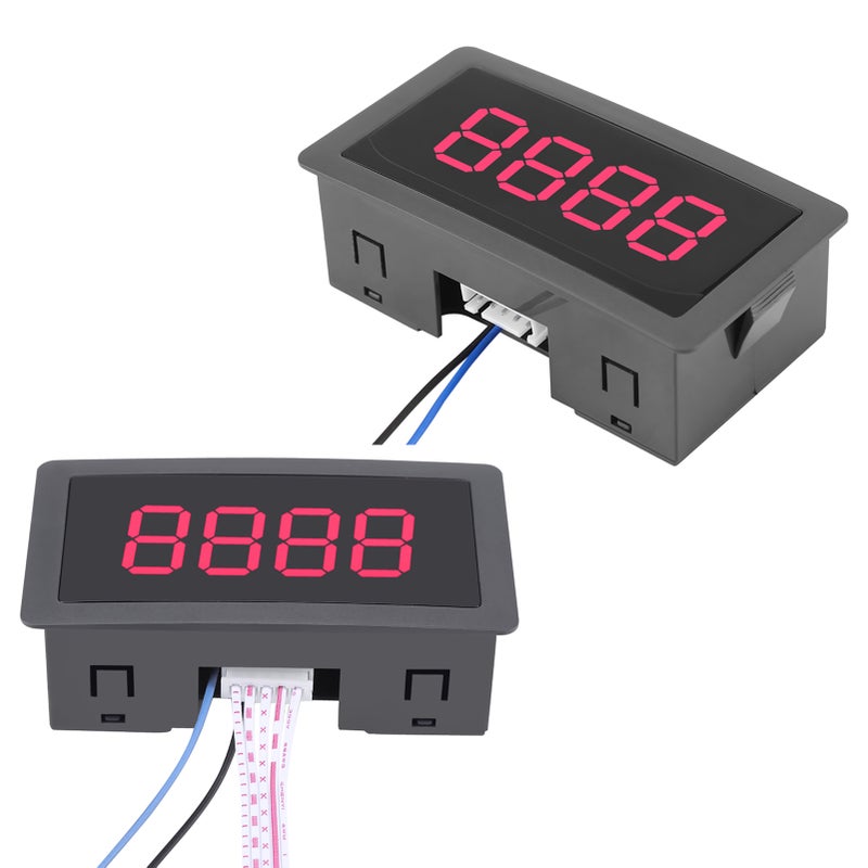 عداد رقمي LED DC عرض 4 أرقام 0-9999 عد تنازلي/تصاعدي لوحة عداد متر أخضر - Image 4
