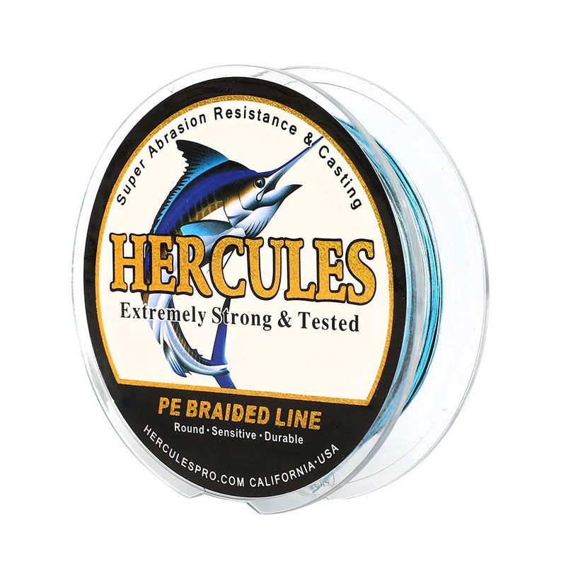 HERCULES Super Cast 300M 328 Yards Braided Fishing Line 20 LB Test for Saltwater Freshwater PE Braid Fish Lines Superline 8 Strands Blue Camo 20LB 91KG 020MM - Image 2