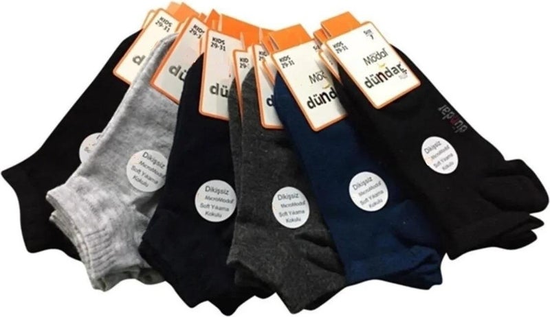Dündar Dundar Girls Modal Booties Seamless Socks 8047- 12 Pieces - Image 2