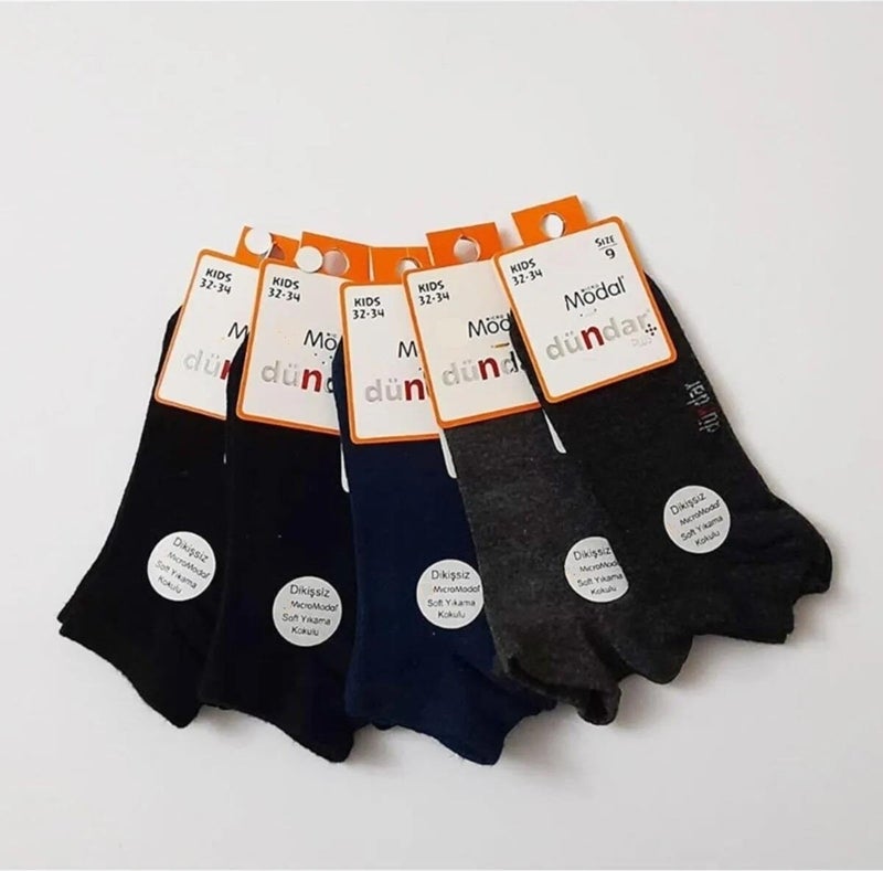 Dündar Dundar Girls Modal Booties Seamless Socks 8047- 12 Pieces - Image 3