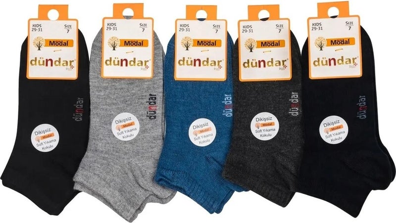 Dündar Dundar Girls Modal Booties Seamless Socks 8047- 12 Pieces - Image 1