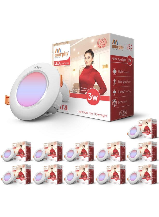 Murphy 3W Aura LED Deep Junction Box 3-in-1 Color Changing Light (Red/Blue/Pink, Pack of 12) - Image 1