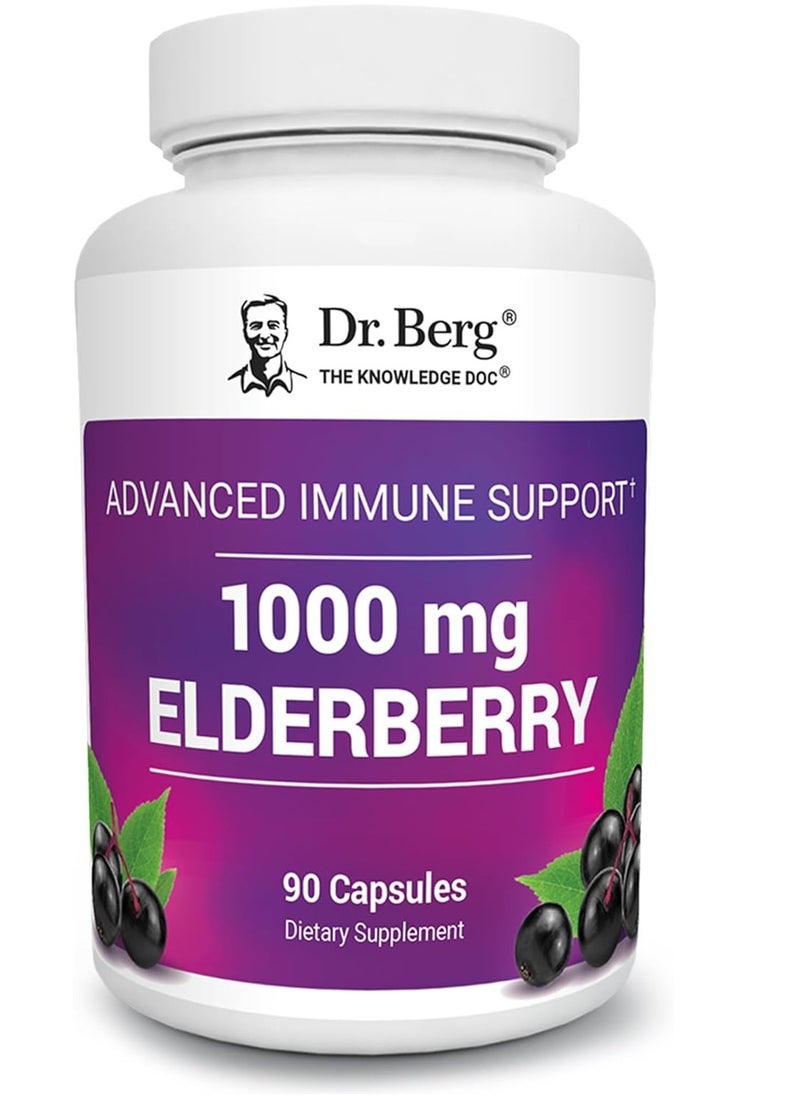 Dr. Berg Nutritional - Black Elderberry Sambucus Elderberry Immune Support Supplement 90 Capsules 30 Servings - Image 1
