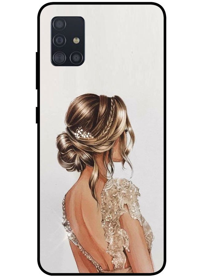 EYE CATCH Protective Case Cover For Samsung Galaxy A51 4G Smart Series Printed Protective Case Cover for Samsung A51 4G Girl Looking Outside - Image 1