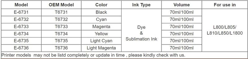 NexNova Ink Set 673 Compatible For Epson For Ecotank Printer L800 L805 L810 L850 L1800 - Image 2