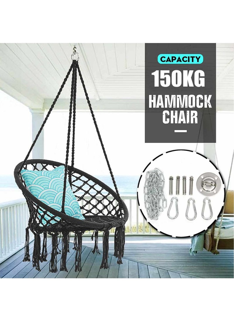DubaiGallery Round Hammock Swing Chair Black  - Image 2