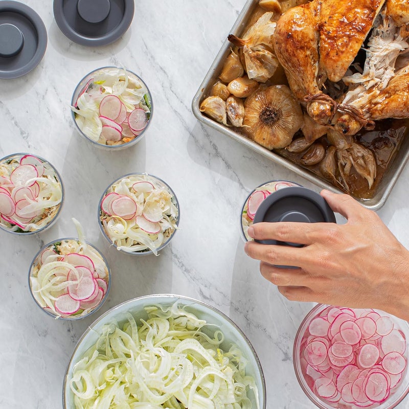 S'well 12oz Glass Prep Bowl Set of 4 for Easy Meal Prep, Black, Durable Tempered Glass, Nesting Design Compatible with 21.5oz Eats Containers - Image 4