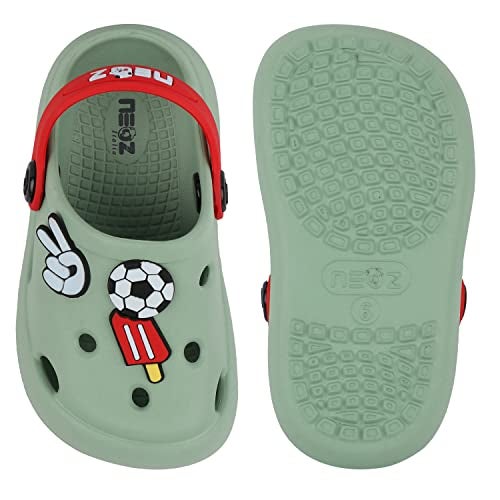 Neoz Casual Slingback Clogs for Kids with Soft Sole | Slip-On Breathable, Lightweight | Comfortable & Durable | Stylish Indoor & Outdoor Sandals Clogs for Kids, K-TOYZ-MINT_5 - Image 2