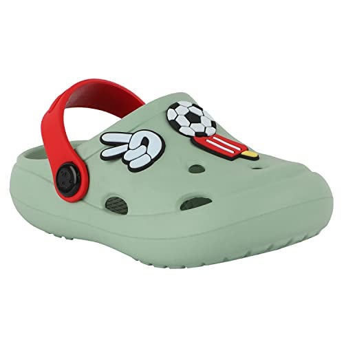 Neoz Casual Slingback Clogs for Kids with Soft Sole | Slip-On Breathable, Lightweight | Comfortable & Durable | Stylish Indoor & Outdoor Sandals Clogs for Kids, K-TOYZ-MINT_5 - Image 1