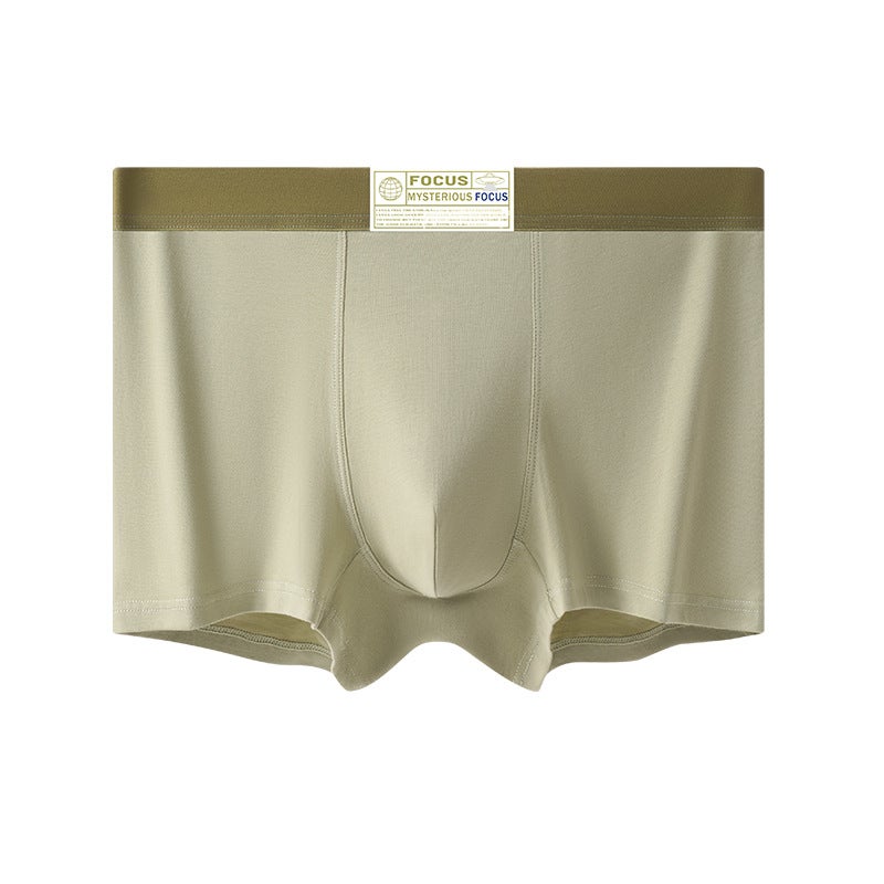Four Seasons Mens Underwear Pure Cotton 7A Bacteriostatic Four-Corner Underpants Breathable Quick-drying Mid-waist Pure Cotton Mens Flat-Corner Underpants 117 green bamboo green 