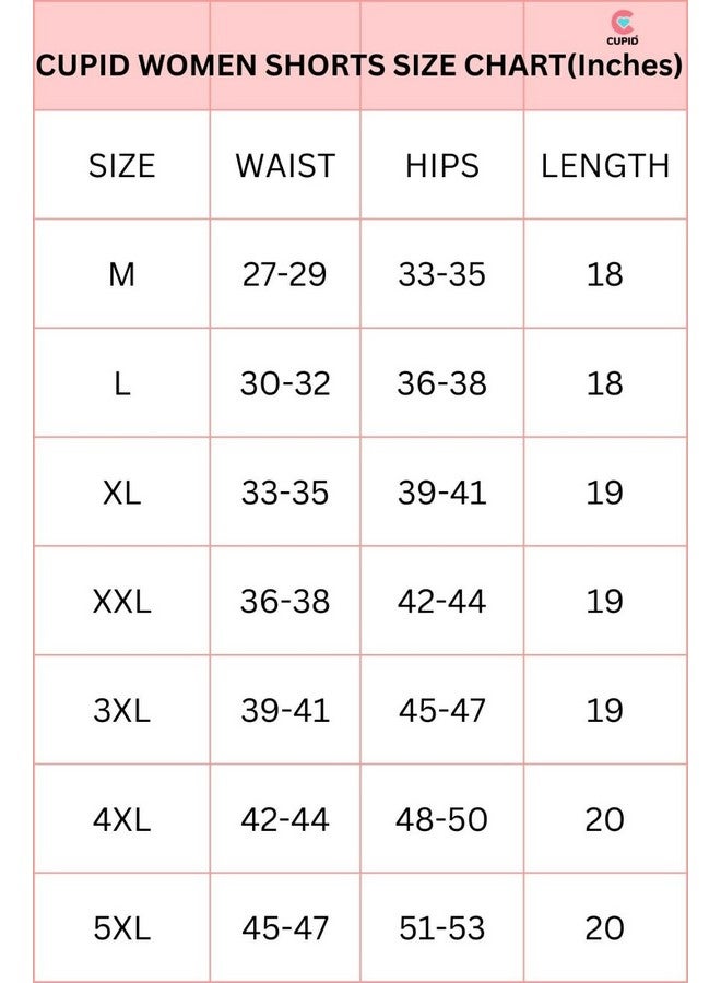 CUPID CUPID Women Plus Size Printed Cotton Comfortable Barmuda/Shorts for Sports, Yoga, Daily Use Gym, Night Wear, Casual Wear for Ladies_Mauve_4X-Large - Image 3
