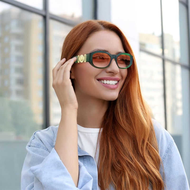FEISEDY Small Square Sunglasses for Women Men Vintage Trendy Irregular Sunglasses B2322 - Image 2
