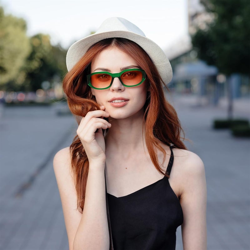 FEISEDY Small Square Sunglasses for Women Men Vintage Trendy Irregular Sunglasses B2322 - Image 3