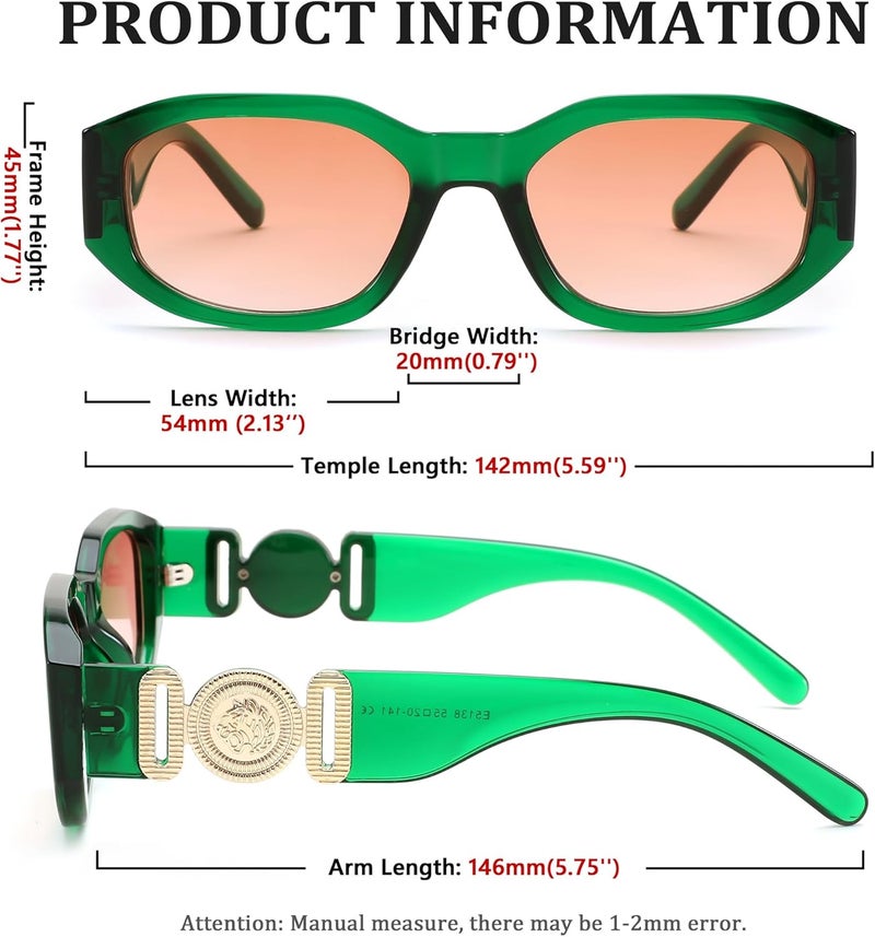 FEISEDY Small Square Sunglasses for Women Men Vintage Trendy Irregular Sunglasses B2322 - Image 4