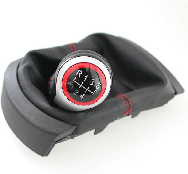 5 Speed Gear Shift Knob with Dust Boot for SEAT Ibiza 2002-2010, Manual Gear Stick Gaiter Cover Replacement - Image 4