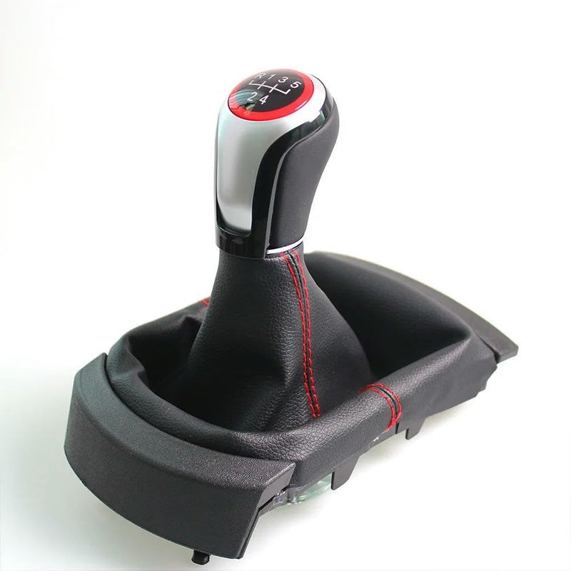 5 Speed Gear Shift Knob with Dust Boot for SEAT Ibiza 2002-2010, Manual Gear Stick Gaiter Cover Replacement - Image 5