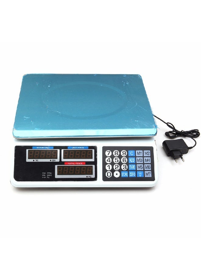 DubaiGallery Digital Scale for Commercial Use, Dual LCD Display, Stainless Steel Platform, Rechargeable Battery, Ideal for Fruits, Vegetables, Meat, and Produce - Image 2