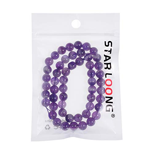 STAR LOONG Natural Round Dream Amethyst Agate Loose Stone Beads Bulk for Jewelry Making 4MM, 6MM, 8MM, 10MM,12MM (8MM) - Image 2
