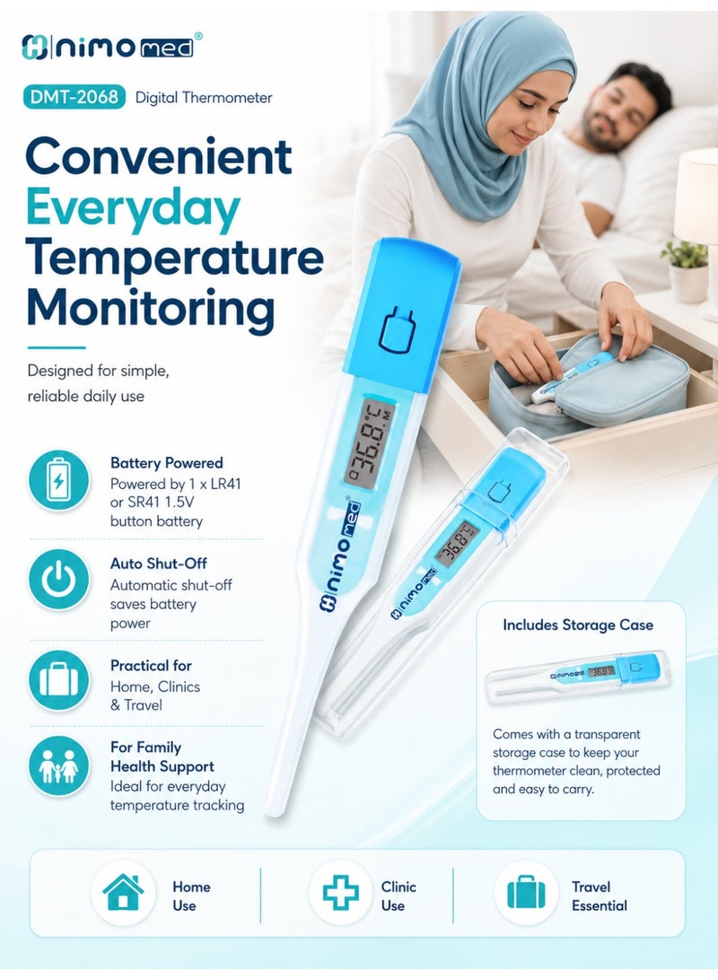 Nimo DMT-2068 Waterproof Digital Thermometer with Rigid Tip, Fever Alert & Auto Shut-Off - Image 5