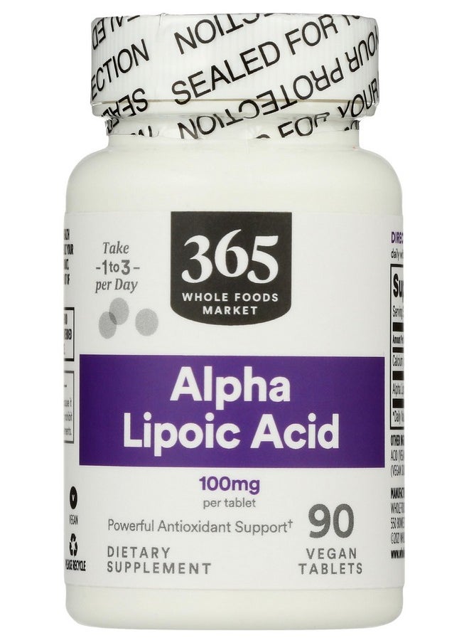 365 by Whole Foods Market Whole Foods Market, Alpha Lipoic Acid 100Mg, 90 Tablets  - Image 1