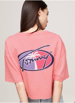 Women's Archive Oversized Back Logo Cropped T-Shirt -  Pure cotton, Pink - pzsku/Z9571FFDDBE58A770DF48Z/45/_/1724216678/19bc2e60-9b7d-4a88-a374-8669e22d12d5