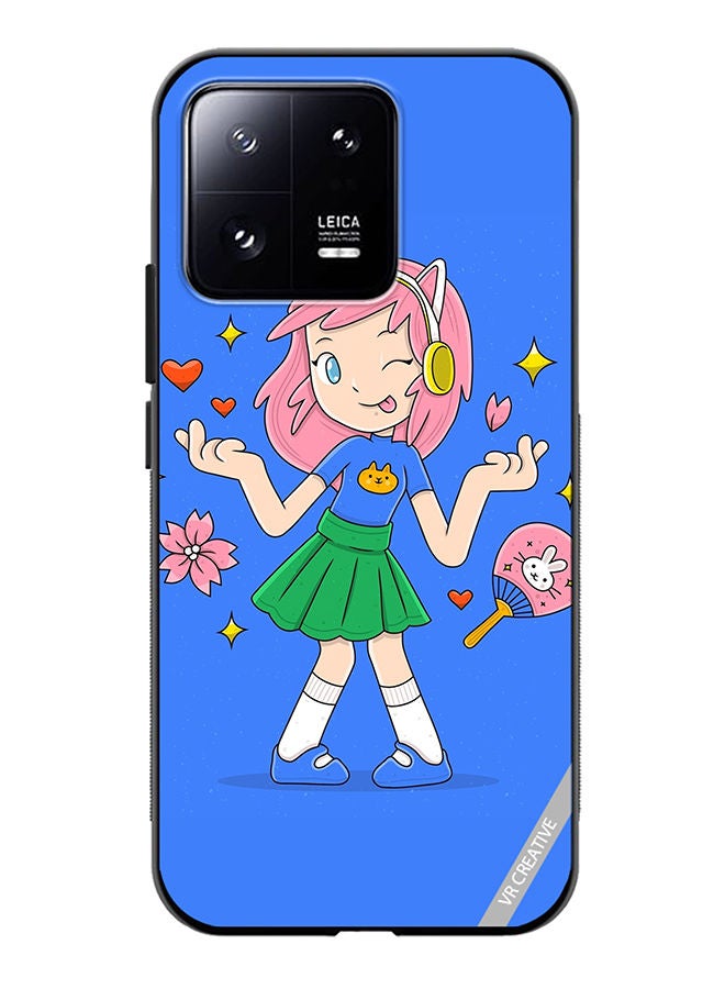 VR CREATIVE Protective Case Cover For Xiaomi 13 Hand Drawn Otaku Vector Design Multicolour - Image 1