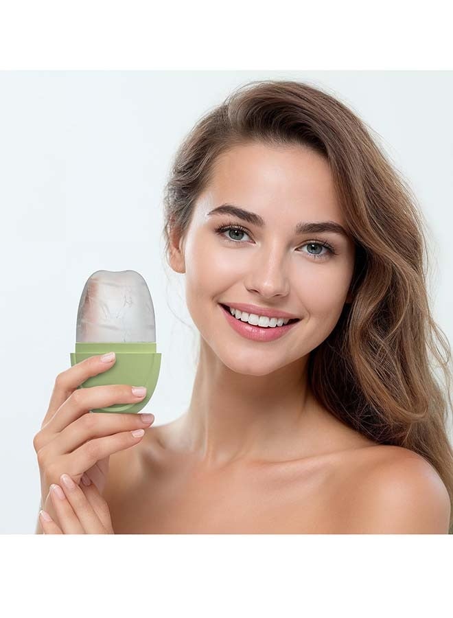 KHAJUL Elliptic Simplicity Shape Ice Roller For Face, Beauty Facial Massage, Glow Cube For Face（Green）  - Image 4